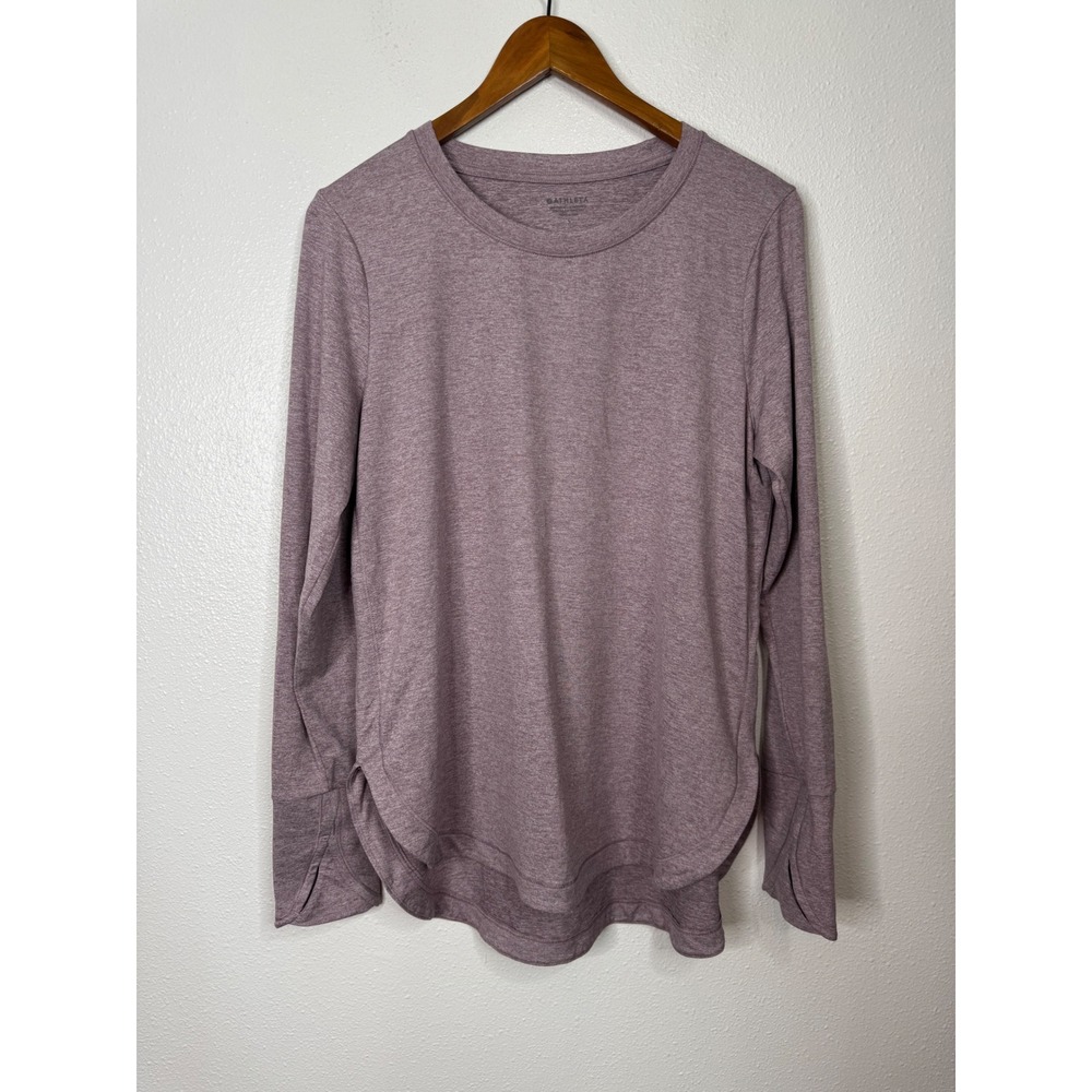 Athleta Uptempo Lavender Long Sleeve Shirt Size Large